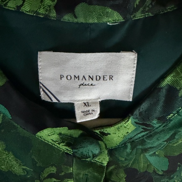 Pomander Place Green Jacquard Samantha Dress Size XL - Picture 4 of 4